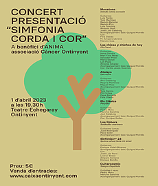 Concert presentació de “Simfonia Corda i Cor”, a benefici d’ANIMA associació Càncer Ontinyent