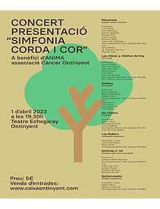 Concert presentació de “Simfonia Corda i Cor”, a benefici d’ANIMA associació Càncer Ontinyent